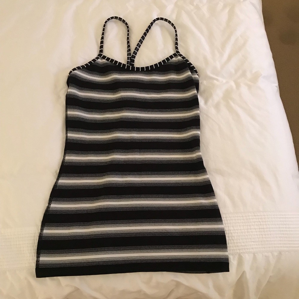 Lululemon Stripe Power Y Work Out Top