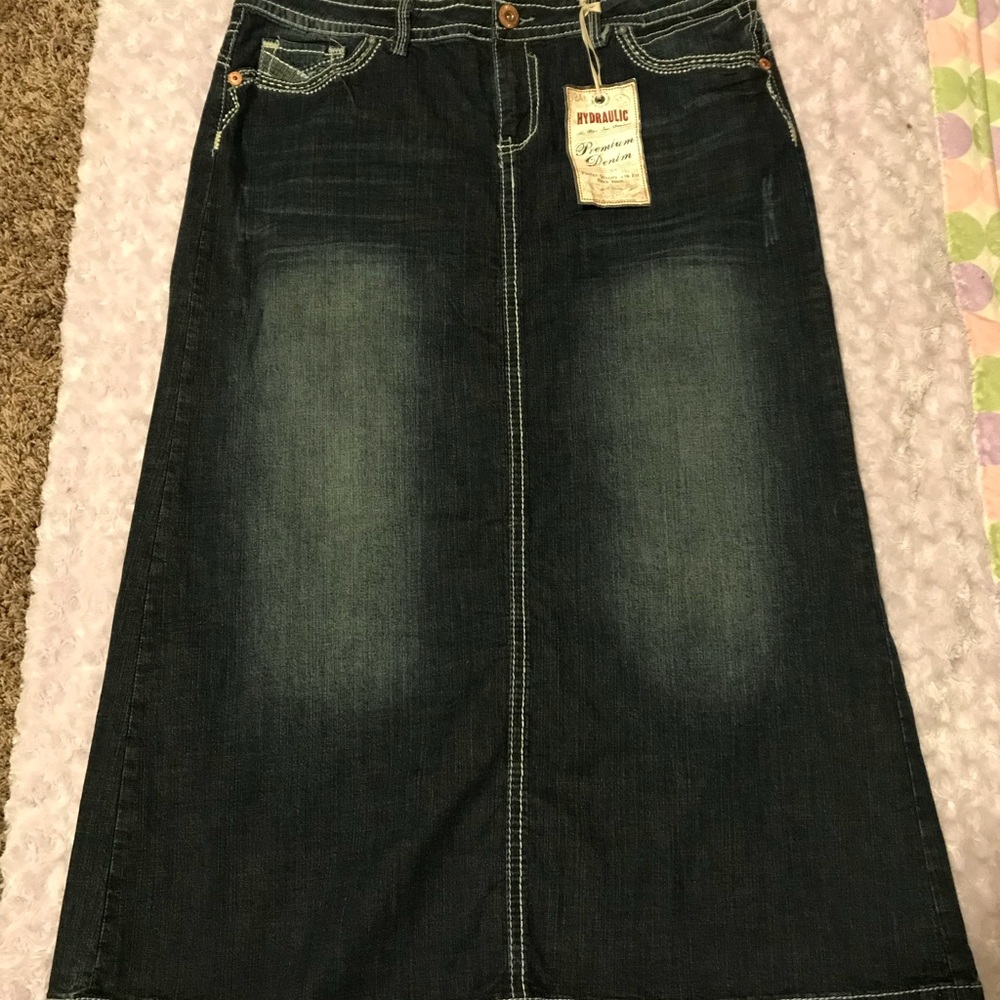 Long Denim Skirt