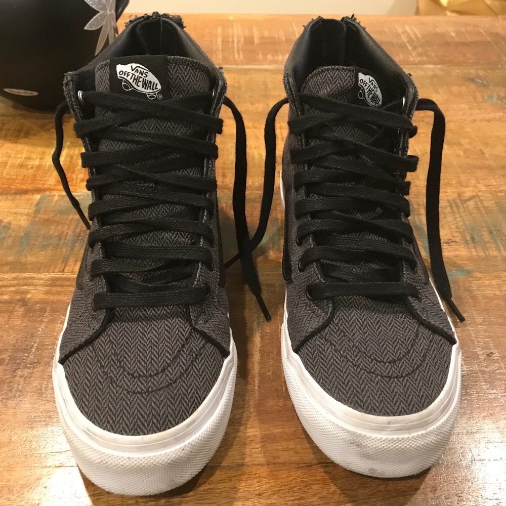 Hi tops Vans herringbone print