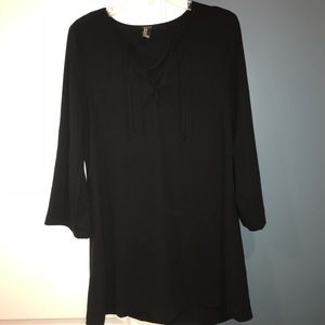 Black front lace up - forever 21 dress
