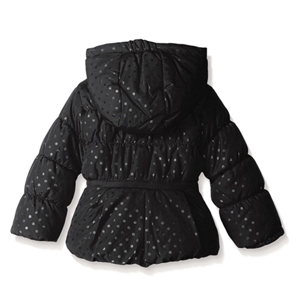 Baby-Girls Bow Dot Jacket and Mittens - Picture 2 of 3