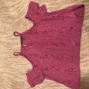 Halter top/ off shoulder embroidered Shirt