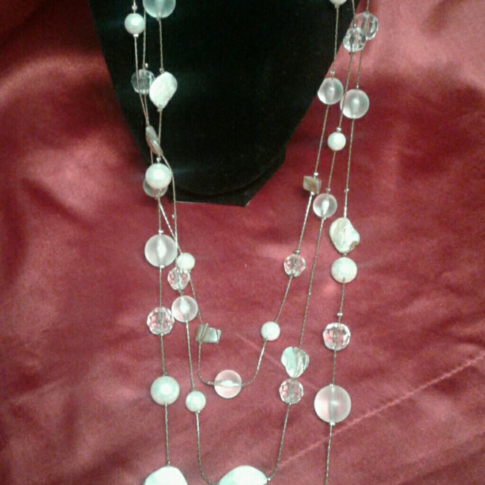 3 in 1 Gold beaded necklace