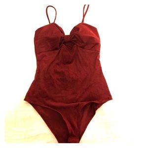 Red velvet body suite