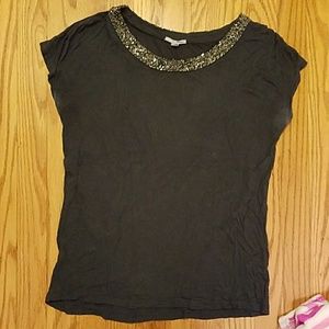 Beaded Neckline Tee