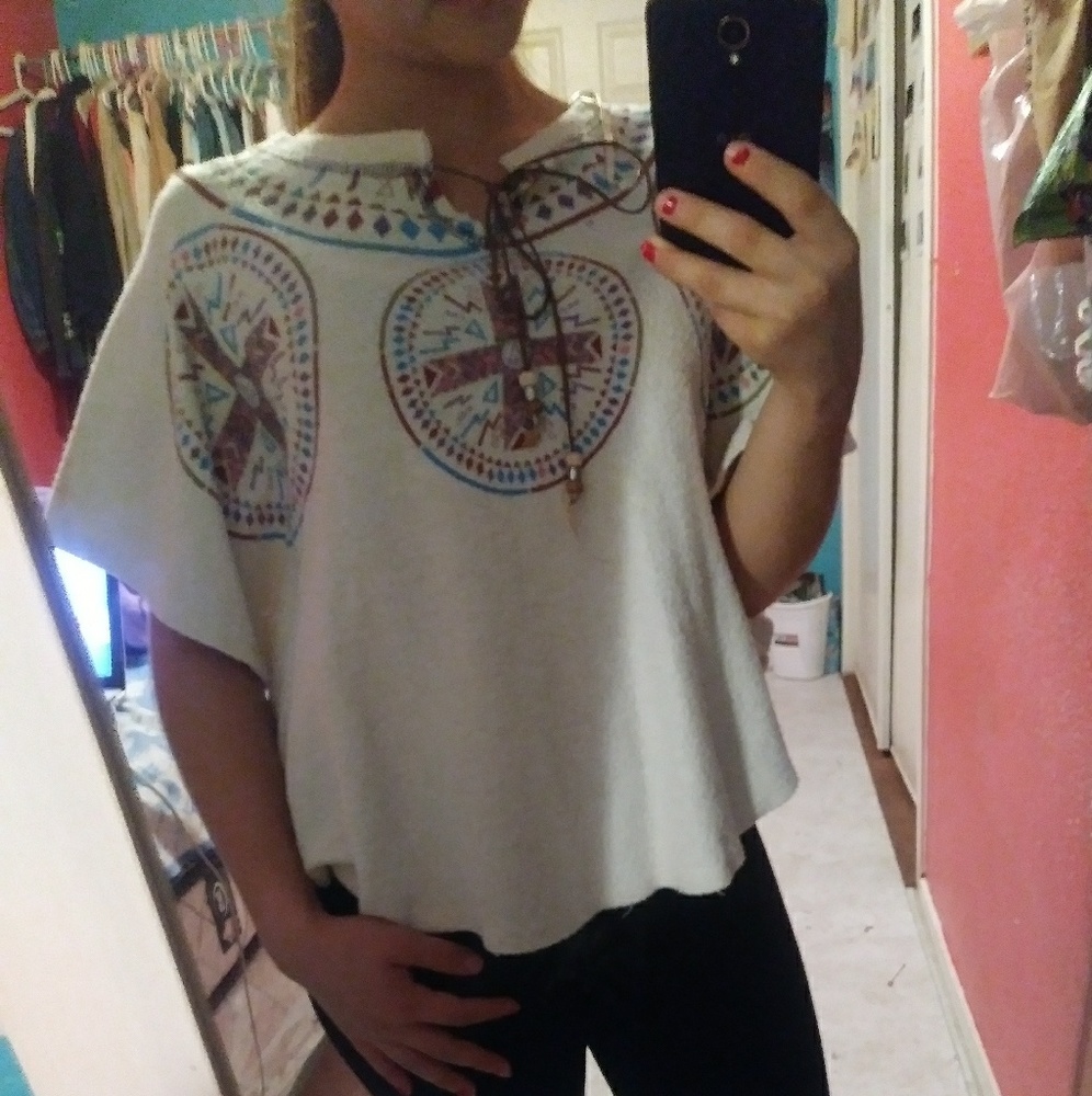 Tribal print top
