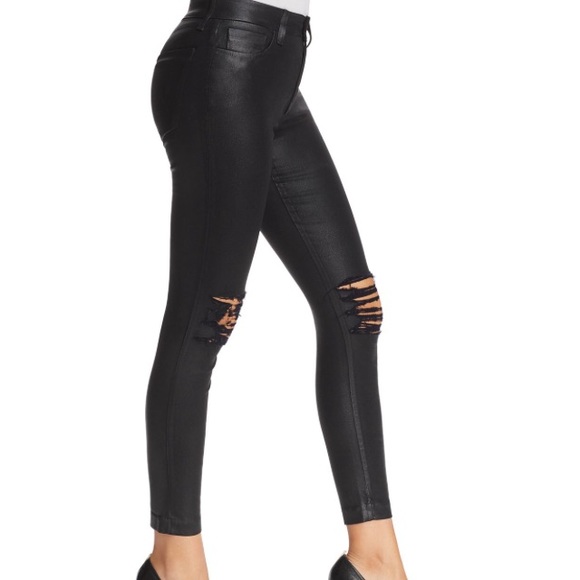 Joe's Jeans Charlie Coated Ankle Jeans Distressed - Picture 3 of 5