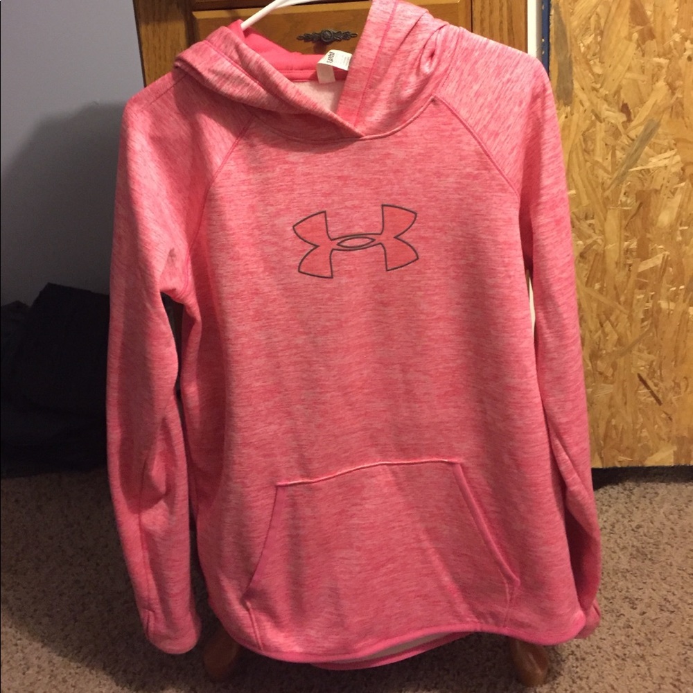 Pink under armor hoodie