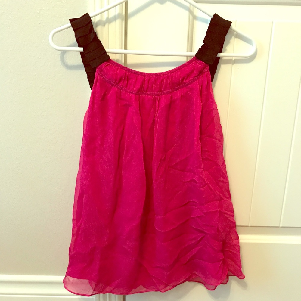 DVF Silk Chiffon Cross-back tank