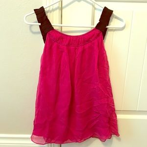 DVF Silk Chiffon Cross-back tank