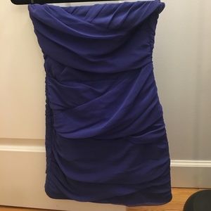 Strapless Purple Mini Dress