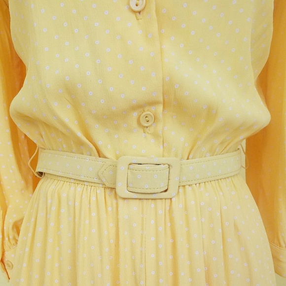 Vintage Yellow Polka Dot Dress main image 0