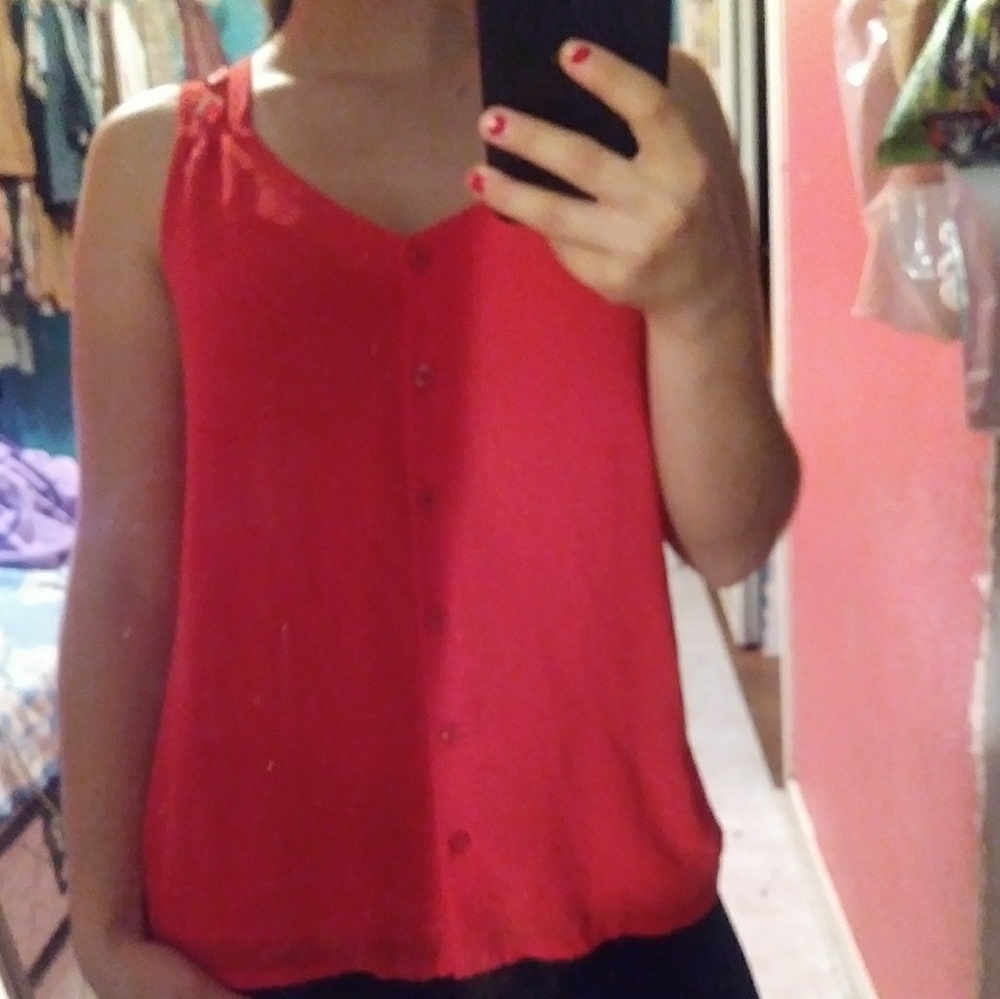Formal red blouse