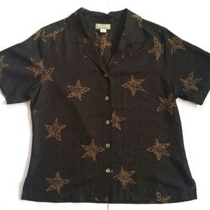 Tommy Bahama Women's Silk Hawaiian Shirt Size L