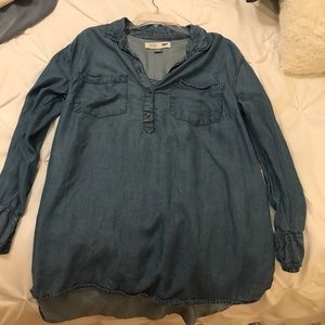 Maternity Chambray Long Sleeve