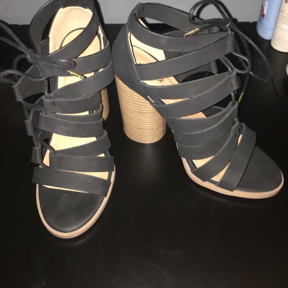 Lace up booties