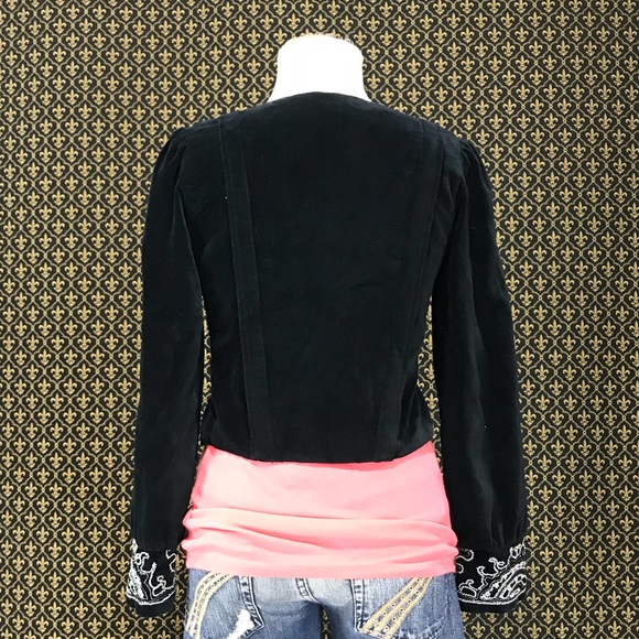 2005 Anthro Embroidered Velvet Jacket by Snak - Picture 3 of 9