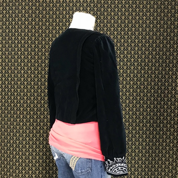 2005 Anthro Embroidered Velvet Jacket by Snak - Picture 6 of 9