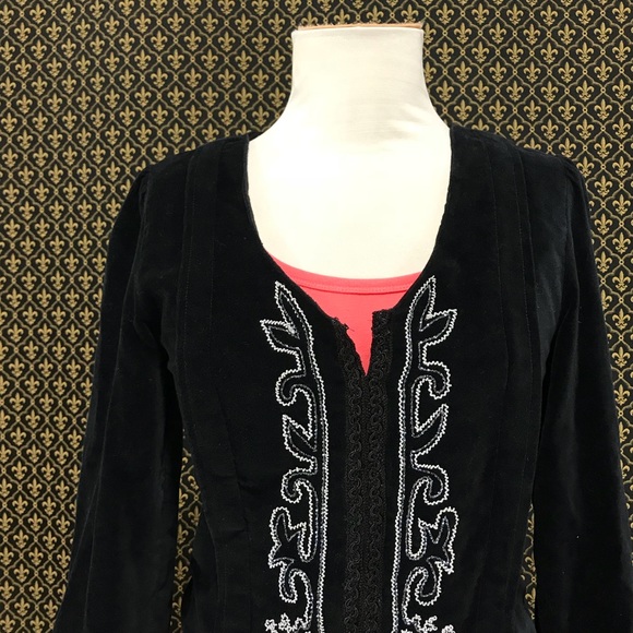2005 Anthro Embroidered Velvet Jacket by Snak - Picture 9 of 9