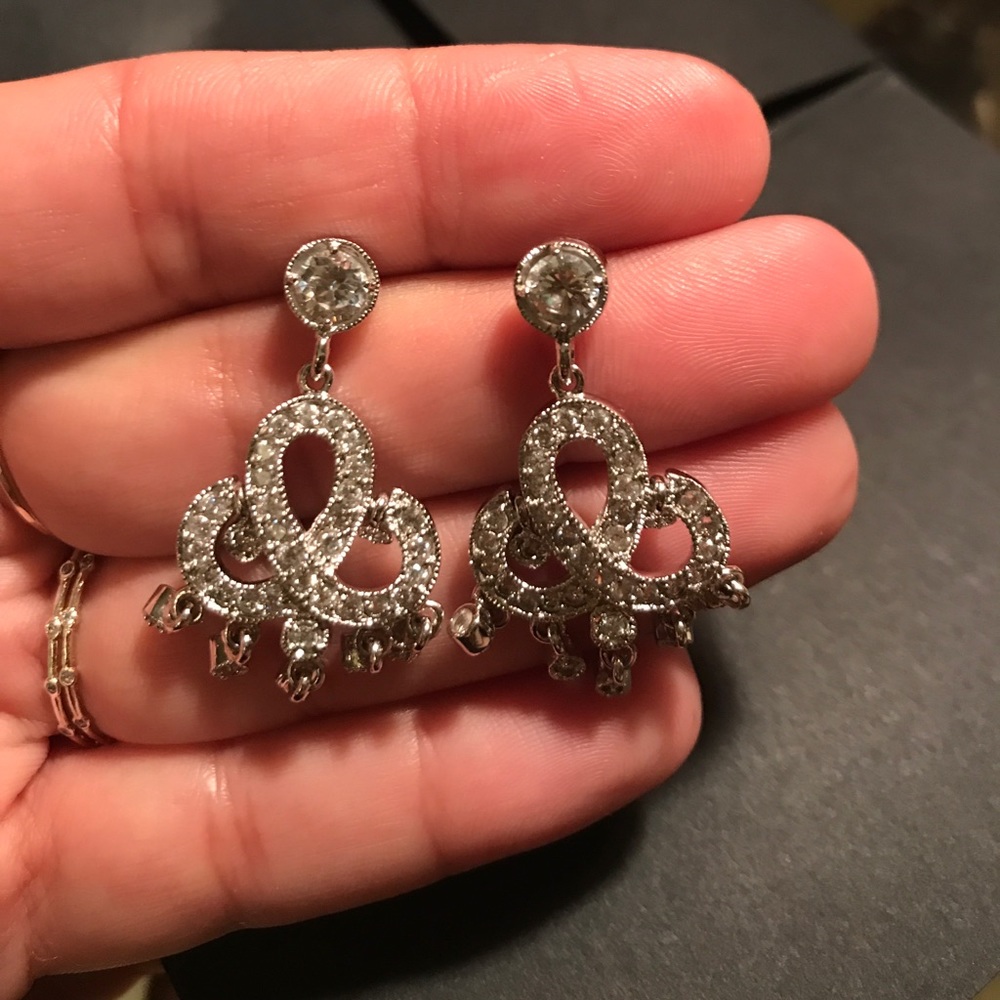 Sterling silver dangling earrings