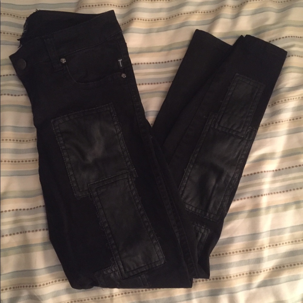 Tripp patched skinny jeans