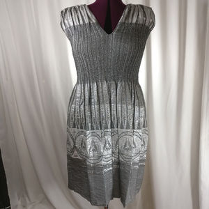 Max Edition silver short dress NWOT Large