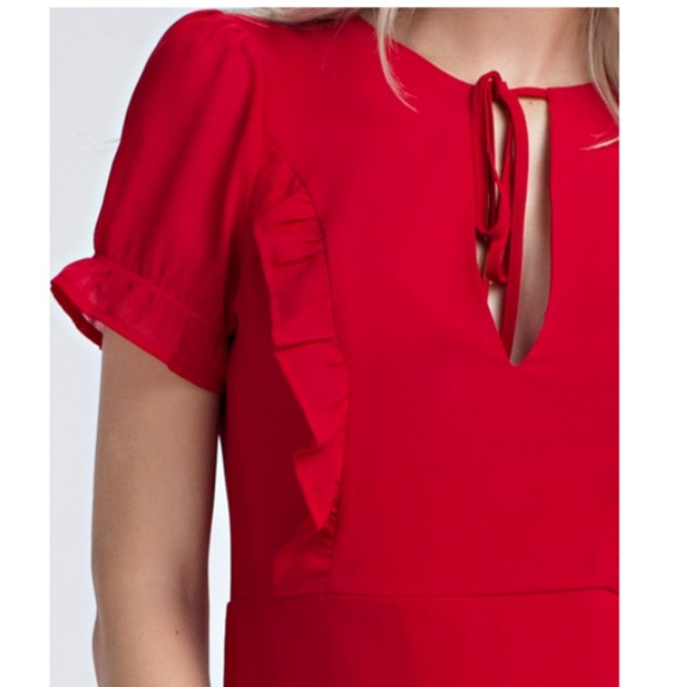 Sale 🎉 Red Ruffle Dress - Picture 4 of 4