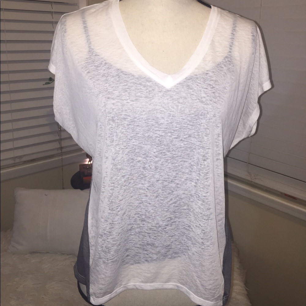 White V-neck Tee