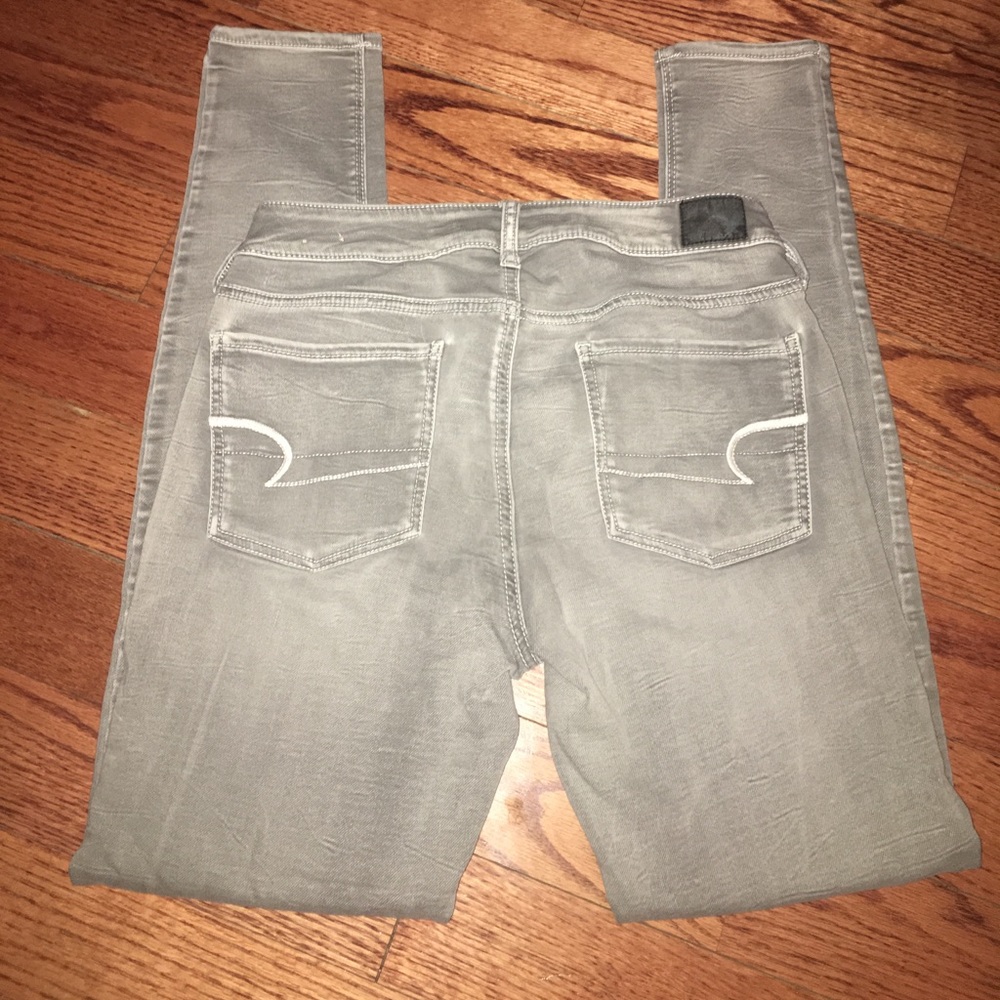 Grey stretch skinny jeans