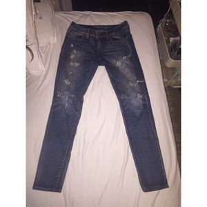 American Eagle Destressed Jeggings SZ 8