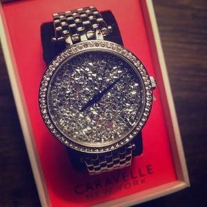Brand new, in box, Caravelle rhinestone watch
