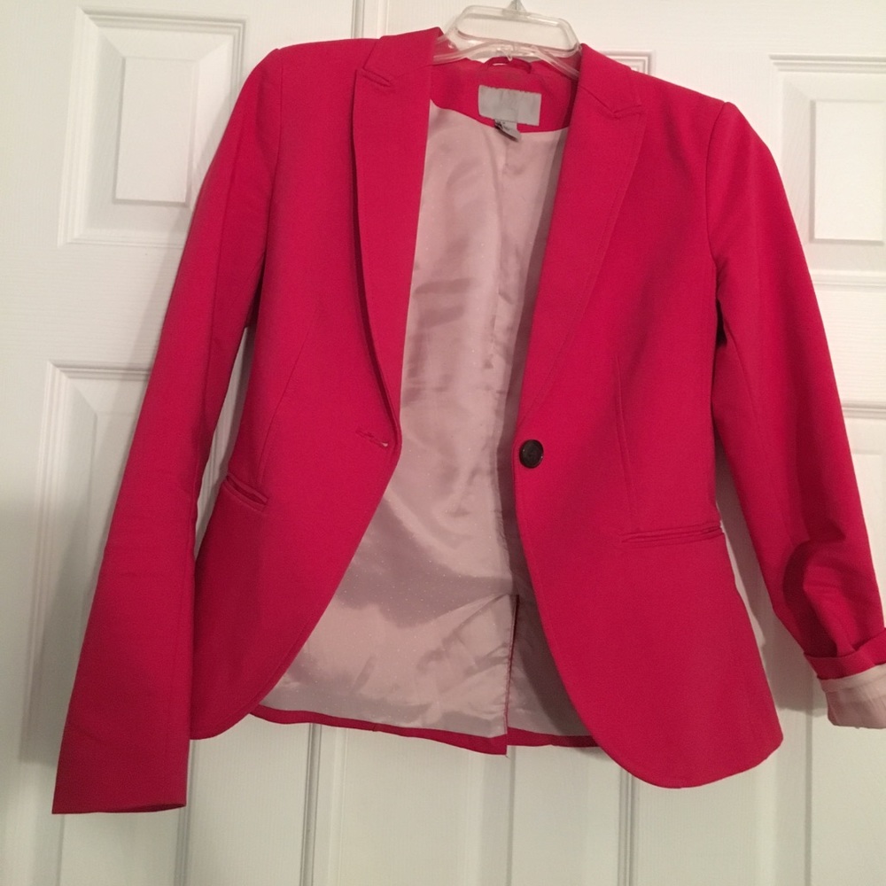 H&M Tailored Hot Pink Blazer