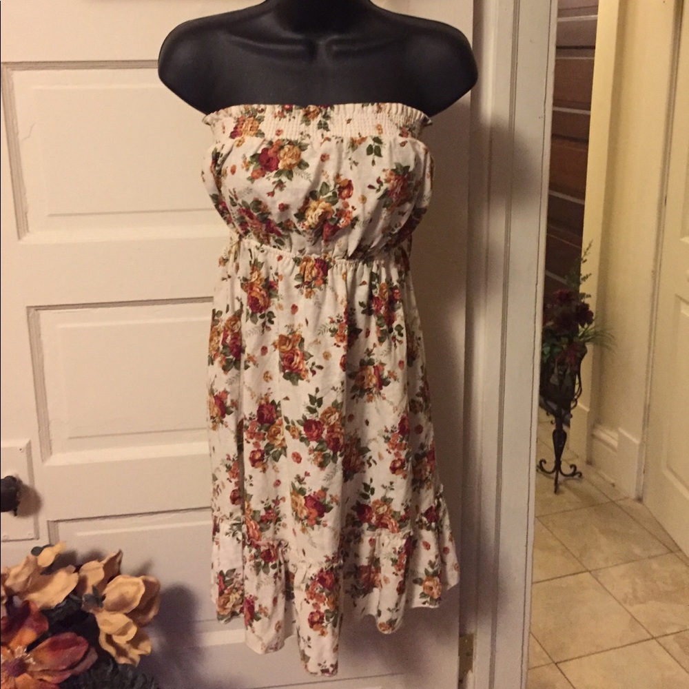 Size xs Strapless sundress boho Dahlia