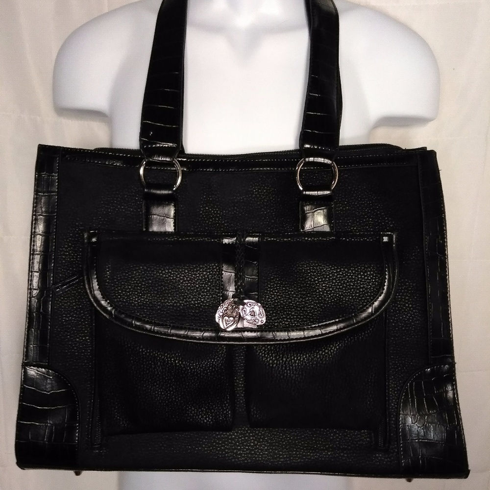 Coldwater Creek Computer Bag Briefcase Black Large