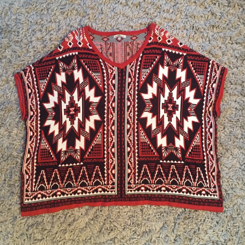 Tribal Print Poncho✨