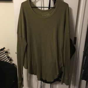 Free People Waffle Knit Top