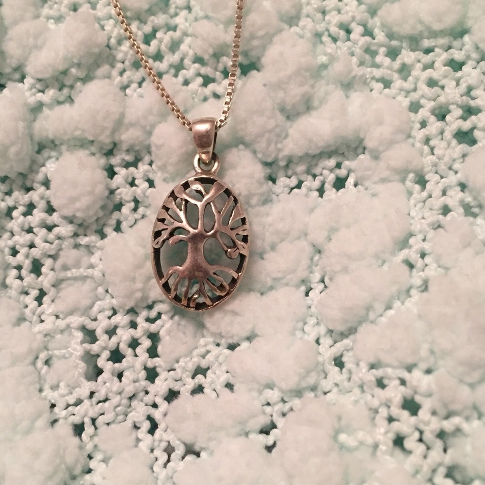 Sterling silver tree of life necklace