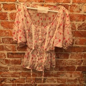 GUESS Floral and lace blouse