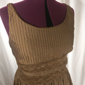 Newport News copper fit & flare slip dress 12