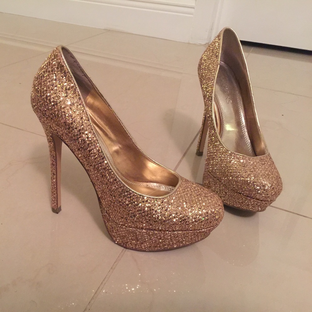 Gold sequin glitter shoes MAKE AN OFFER