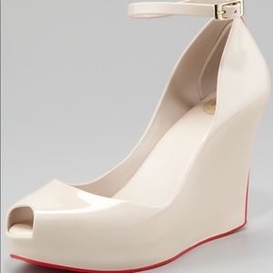 Melissa patchuli peep toe wedges