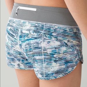 Lululemon speed shorts *blurry belle size 8