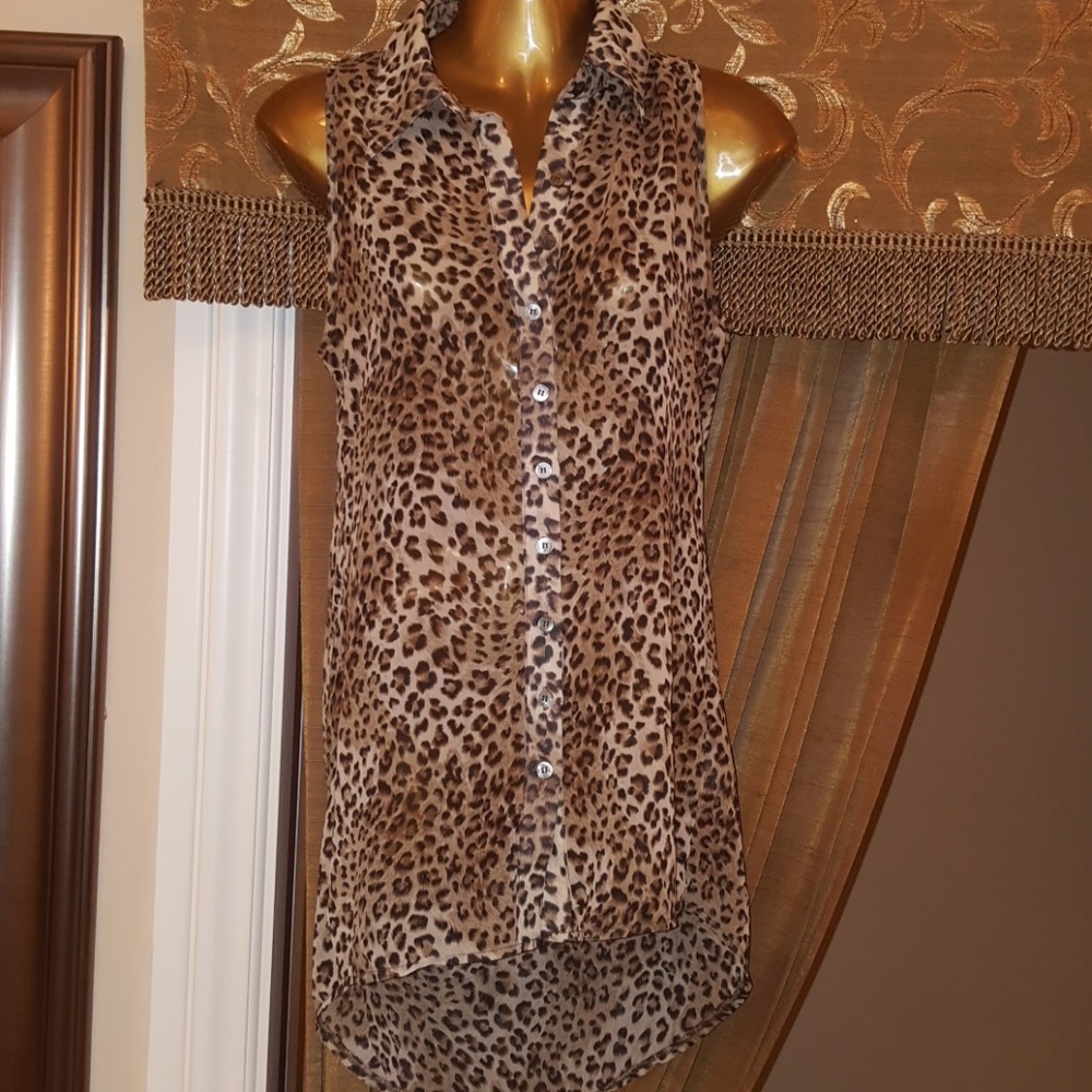 Cheatah Print Blouse