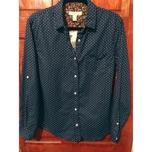 Navy Forever21 Button Down