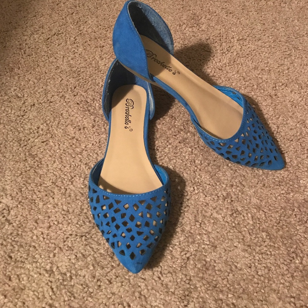 Royal Blue D’Orsay flats