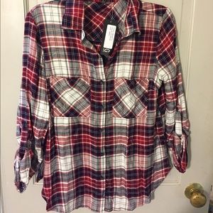 NWT Button Down Flannel Shirt size Small