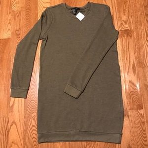 Olive Green Sweater Dress