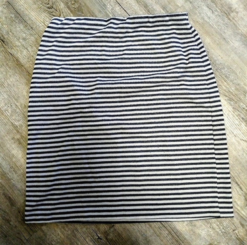 Womens Striped Pencil Skirt