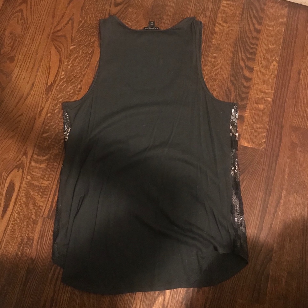 Express Grey Sequin Racerback Tank - Picture 4 of 4