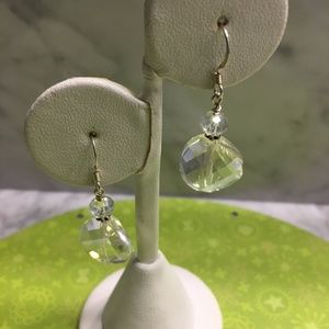 Crystal Earrings with faceted discs